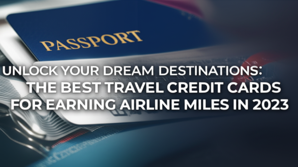 Unlock Your Dream Destinations: The Best Travel Credit Cards for Earning Airline Miles in 2023